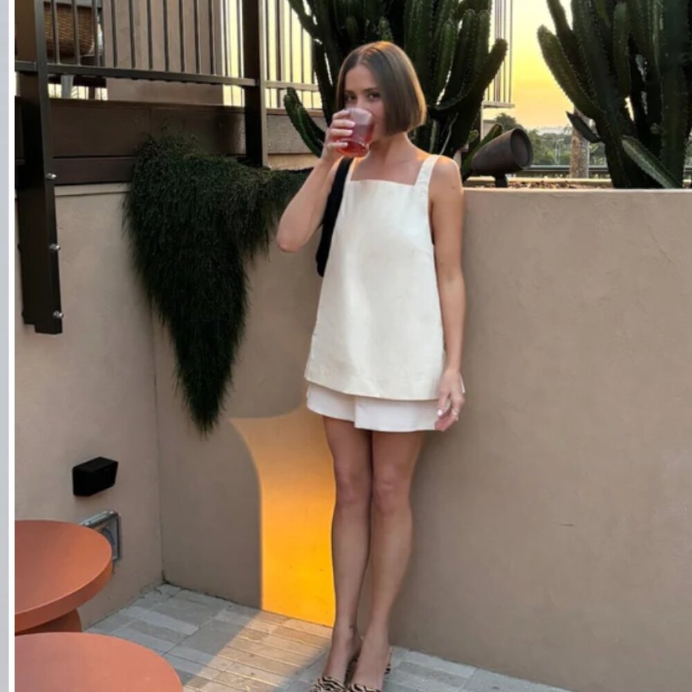 NWT VRG GIRL Elka Top in Cream